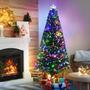 Imagem de Árvore de Natal HOMCOM 6FT Douglas Fir com 24 Luzes LED Verdes
