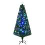Imagem de Árvore de Natal HOMCOM 6FT Douglas Fir com 24 Luzes LED Verdes