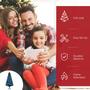 Imagem de Árvore de Natal HOMCOM 6FT Douglas Fir com 24 Luzes LED Verdes