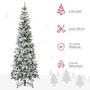 Árvore de Natal HOMCOM Slim - Pinheiro com Neve Artificial - 7,5 Pés Imagem de Árvore de Natal HOMCOM Slim - Pinheiro com Neve Artificial - 7,5 Pés