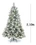 Imagem de Árvore De Natal Luxo Pinheiro Verde Com Neve Pinha 2,10m 1.062 Galhos AW221