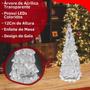 Imagem de Arvore De Natal mini enfeite mesa Acrílico Led 12cm kit 2 UNIDADES