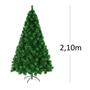 Imagem de Árvore De Natal Pinheiro Cor Verde 2,10m Modelo Luxo 566 Galhos A0221E - Chibrali
