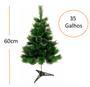 Imagem de Árvore De Natal Pinheiro Luxo Pequena 60cm 35 Galhos