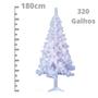 Imagem de Arvore Natal 180cm 320 Galhos Branca Decoração Pinheiro