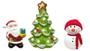 Imagem de Arvore Porta Vela Papai Noel E Boneco De Neve Trio De Natal