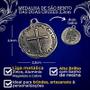 Imagem de As Duas Cruzes Medalha De São Bento Prata Pequena 23mm