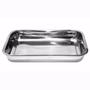 Imagem de Assadeira Forma Retangular Alta Aço Inox 32 x 22 x 4cm