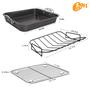 Imagem de Assadeira KitCom Antiaderente 9,5QT com Prateleira de 40cm - Aço Carbono