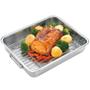 Imagem de Assadeira Tramontina Service 4,6L em Aço Inox com Grelha 34x28cm com Alças Laterais