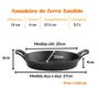 Imagem de Assadeira Travessa de Ferro Fundido Oval Facile N01 15Ø x 27,5x 4cm