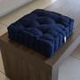 Imagem de Assento Almofada Futon Turca 40x40x10cm - Azul-marinho