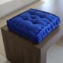 Imagem de Assento Almofada Futon Turca 40x40x10cm - Azul Royal