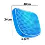 Imagem de Assento Anti-escaras Anatômico Gel Colmeia Circulação Cóccix