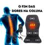 Imagem de Assento Massageador Shiatsu Ultra Relaxante Costas Lombar 3D