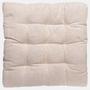 Imagem de Assento Para Cadeira Futon Confort Com Fitas Para Amarrar Pallet Banco Banqueta Encosto Macio 40x40cm 100% Algodão