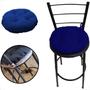 Imagem de Assento Para Cadeira Futon Redondo 30cm Para Banquetas de 35 Cm Futton Com Fitas Para Amarrar