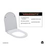 Imagem de Assento Plástico com Soft Close para Vaso Sanitário Amazonita Pingoo.casa - Branco