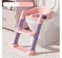 Imagem de Assento Redutor Infantil Antiderrapante Com Escada Rosa