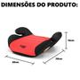 Imagem de Assento Safe Booster Infantil Para Carro 15 a 36kg Vermelho Multikids