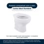 Imagem de Assento Sanitario Almofadado Carina Bone (Bege Claro) para Vaso Ideal Standard