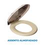 Imagem de Assento Sanitário Almofadado Com Tampa Efeito Mármore Plástica Universal Atlas Primafer Para Vaso Banheiro