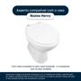 Imagem de Assento Sanitário com Amortecedor Buzios Branco para vaso Hervy com Ferragem Dourada