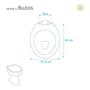 Imagem de Assento Sanitário com Amortecedor Buzios Branco para vaso Hervy com Ferragem Dourada