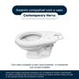 Imagem de Assento Sanitário com Amortecedor Contemporary Branco para vaso Hervy