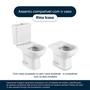 Imagem de Assento Sanitário com Amortecedor Etna Branco para vaso Icasa com Ferragem Dourada