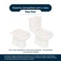 Imagem de Assento Sanitário com Fechamento Lento Flox Branco para vaso Fiori com Ferragem Dourada