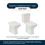 Imagem de Assento Sanitário com Fechamento Lento Lirio Branco para vaso Fiori com Ferragem Dourada