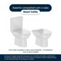 Imagem de Assento Sanitário com Fechamento Lento Smart Branco para vaso Celite com Ferragem Dourada