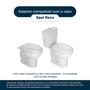 Imagem de Assento Sanitário com Fechamento Lento Spot Branco para vaso Deca com Ferragem Dourada