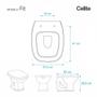 Imagem de Assento Sanitario Fit Branco Para Vaso Celite Com Ferragem Dourada