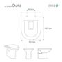 Imagem de Assento Sanitário MDF Soft Close Duna Marrom Fosco para Vaso Deca com Ferragem Dourada