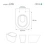 Imagem de Assento Sanitário MDF Soft Close Link/LK Marrom Fosco para Vaso Deca com Ferragem Dourada