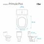 Imagem de Assento Sanitario Primula Plus Cinza Claro para bacia Fiori 6lpf