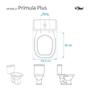 Imagem de Assento Sanitário Soft Close Primula Plus Branco para vaso Fiori com Ferragem Dourada