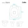 Imagem de Assento Sanitário Stylus Agua Marinha (Verde Agua) para vaso Celite