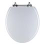 Imagem de Assento Sanitário Tampa de Vaso Branco MDF Laqueado Oval Convencional para bacia Icasa