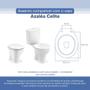 Imagem de Assento Sanitário Tampa de Vaso Branco Resina Poliester Azalea para bacia Celite