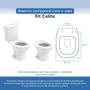 Imagem de Assento Sanitário Tampa de Vaso Branco Resina Poliester Fit para bacia Celite