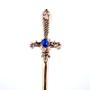 Imagem de Athame Metal Cobre Brilhante 15 cm Pedra Azul