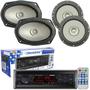 Imagem de Auto Radio Automotivo Bluetooth Sd Mp3 + Par 6''+ 6x9'' 70w