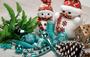 Imagem de AUXO-FUN 54 Peças Variadas Enfeites de Natal Enfeites de Decoração de Árvore Em Caixa de Presente (Azul Turquesa, Caixa de Presente)