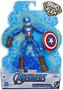 Imagem de Avengers Marvel Bend e Flex Action Figure Toy, 6-Inch Flexible Captain America Figure, inclui acessório de explosão, para crianças de 4 anos ou mais