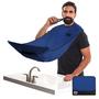 Imagem de Avental de babador de barba BEARD KING Conjunto de barbear para homens azul