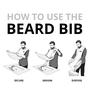 Imagem de Avental de babador para barba, conjunto de barbear BEARD KING para homens, preto