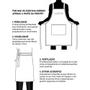 Imagem de Avental de Cintura Jeans Couro Barista Chef Bartender Kit